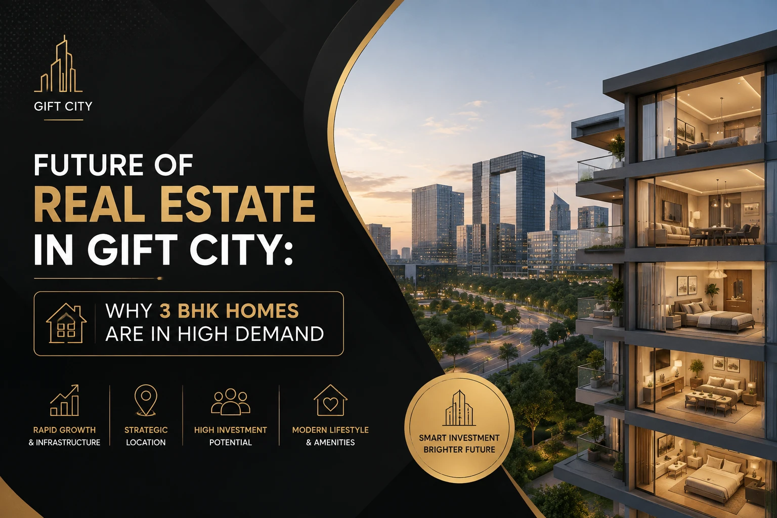 Future of Real Estate in GIFT City: Why 3 BHK Homes Are in High Demand