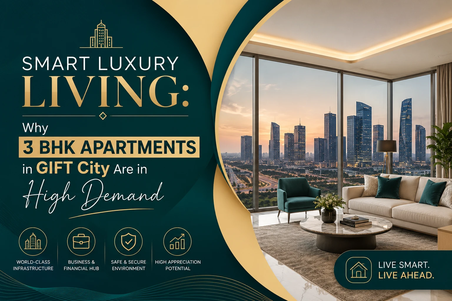 Smart Luxury Living: Why 3 BHK Apartments in GIFT City Are in High Demand