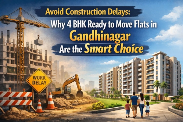 Avoid Construction Delays: Why 4 BHK Ready to Move Flats in Gandhinagar Are the Smart Choice