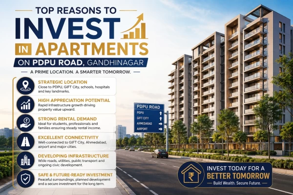 Top Reasons to Invest in Apartments on PDPU Road, Gandhinagar