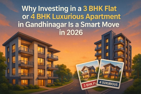 Why Investing in a 3 BHK Flat or 4 BHK Luxurious Apartment in Gandhinagar Is a Smart Move in 2026