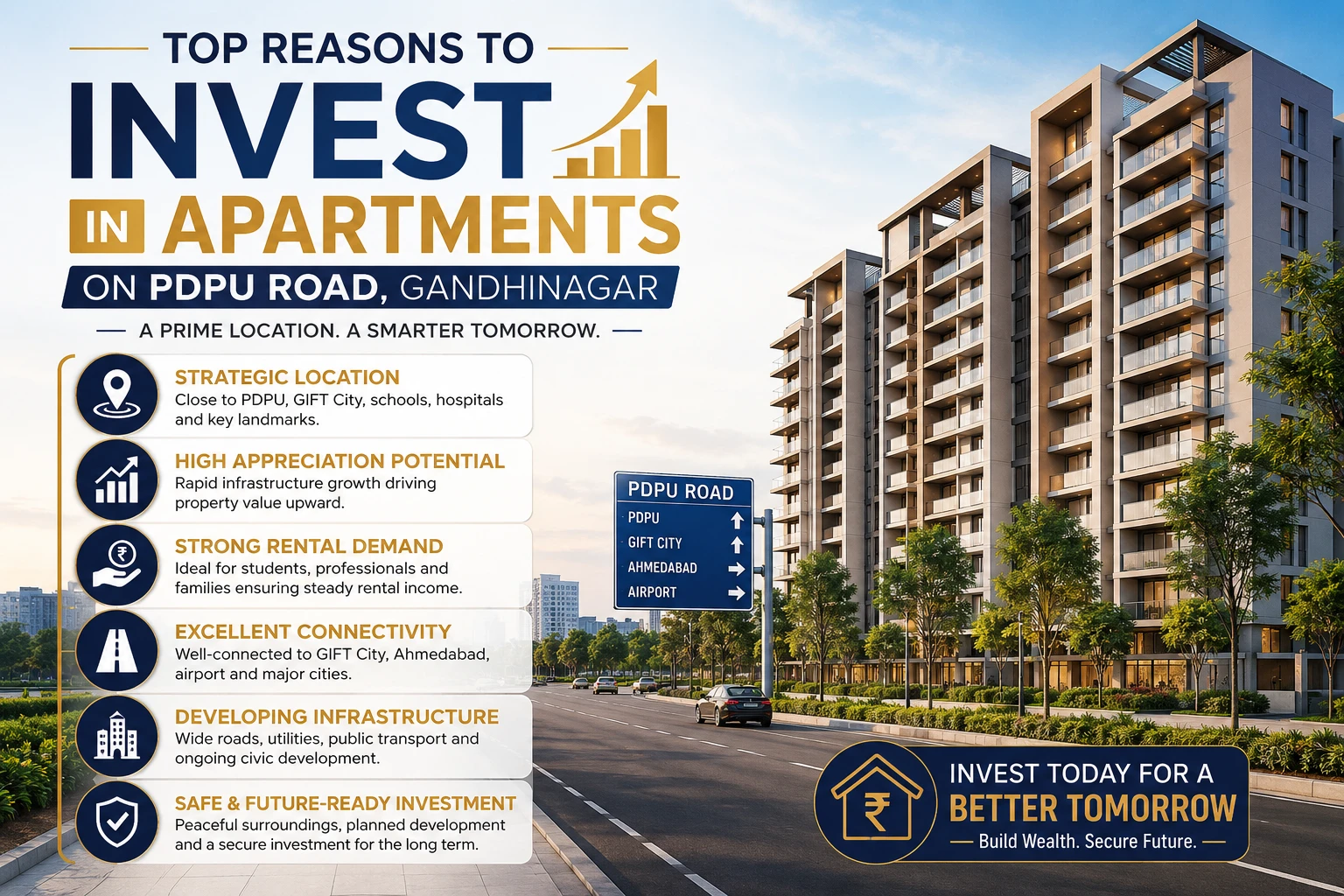 Top Reasons to Invest in Apartments on PDPU Road, Gandhinagar