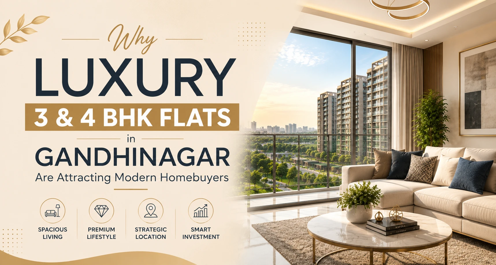 Why Luxury 3 & 4 BHK Flats in Gandhinagar Are Attracting Modern Homebuyers