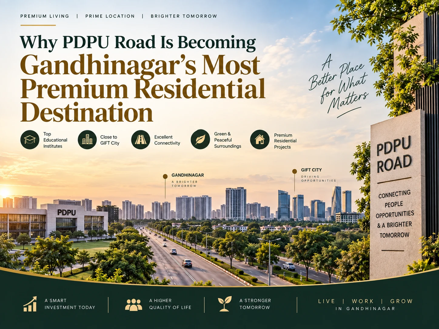 Why PDPU Road Is Becoming Gandhinagar’s Most Premium Residential Destination